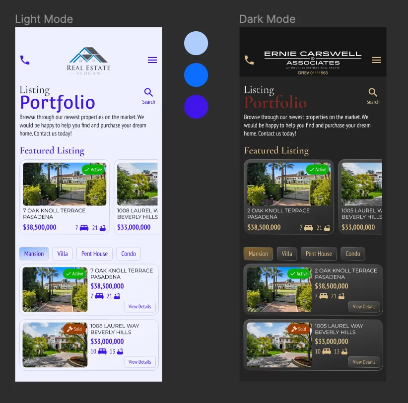 Real Estate UI/UX: image 3 of 5 from the case study
