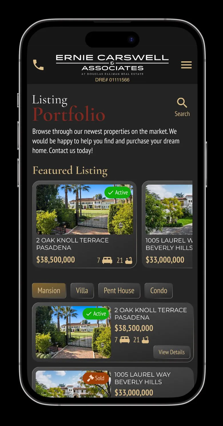 Real Estate UI/UX: image 4 of 5 from the case study